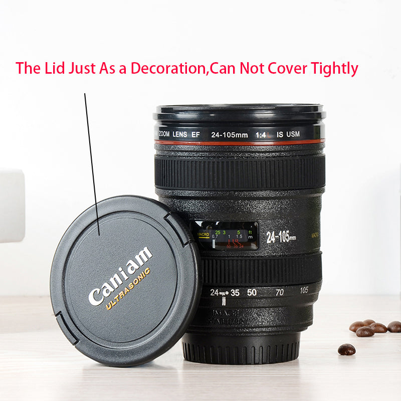 Coffee MUG With Lid - Camera Lens Style