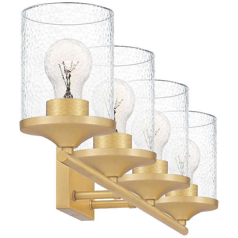 Quoizel Abner 28" Wide Aged Brass 4-Light Bath Light