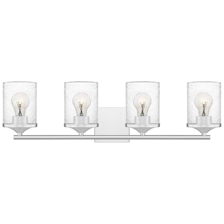 Quoizel Abner 28" Wide Polished Chrome 4-Light Bath Light