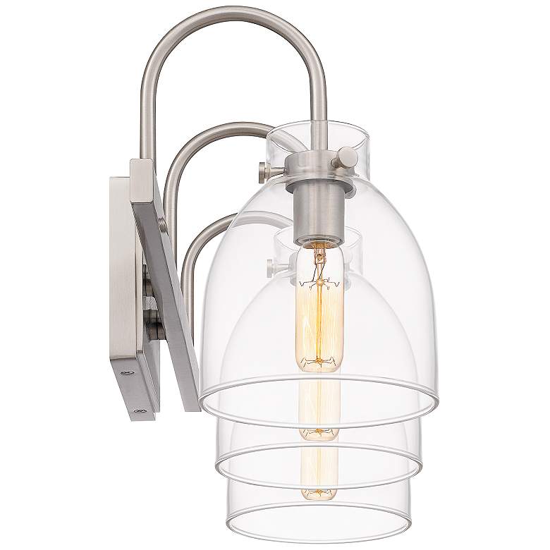 Quoizel Atmore 21" Wide Brushed Nickel 3-Light Bath Light