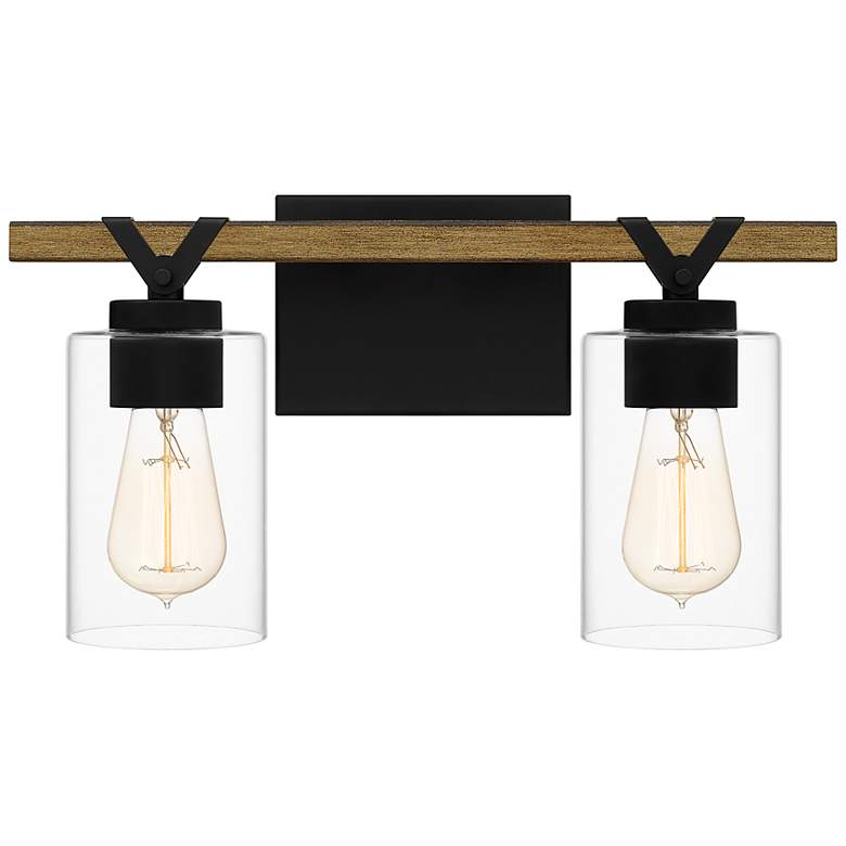 Quoizel Devon Court 8 1/2"H Matte Black 2-Light Wall Sconce