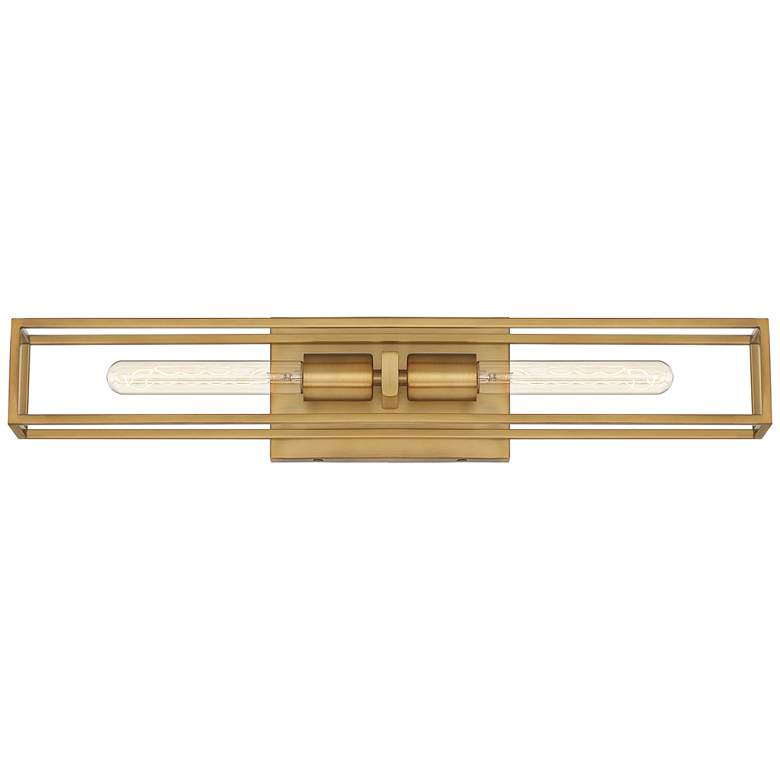 Quoizel Leighton 24" Wide Weathered Brass 2-Light Bath Light