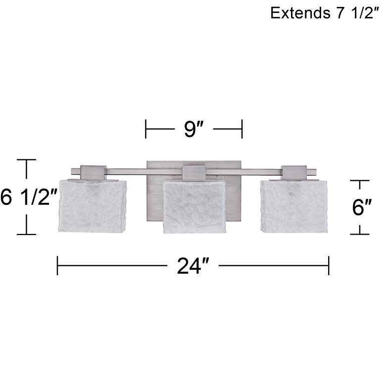 Quoizel Melody 24" Wide Nickel 3-Light Bath Fixture