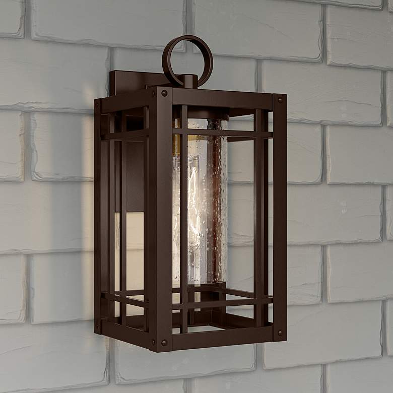 Quoizel Pelham 14" High Western Bronze Outdoor Wall Light