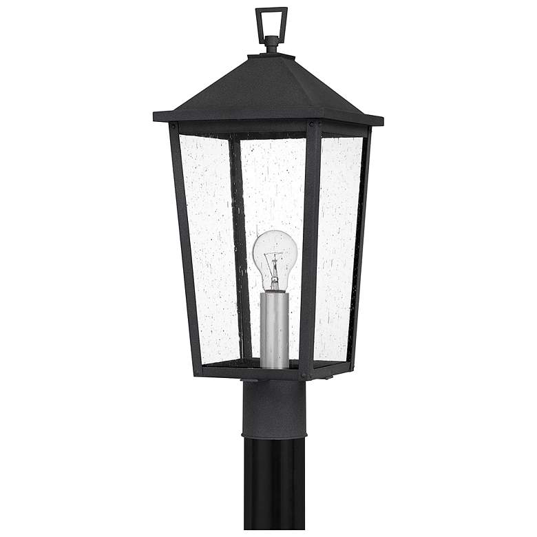 Quoizel Stoneleigh 22" High Mottled Black Outdoor Post Mount Light