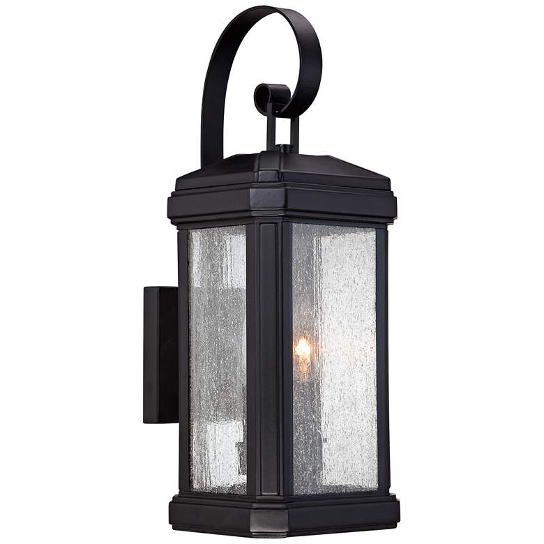 Quoizel Trumbull 18 1/2"H Mystic Black Outdoor Wall Light