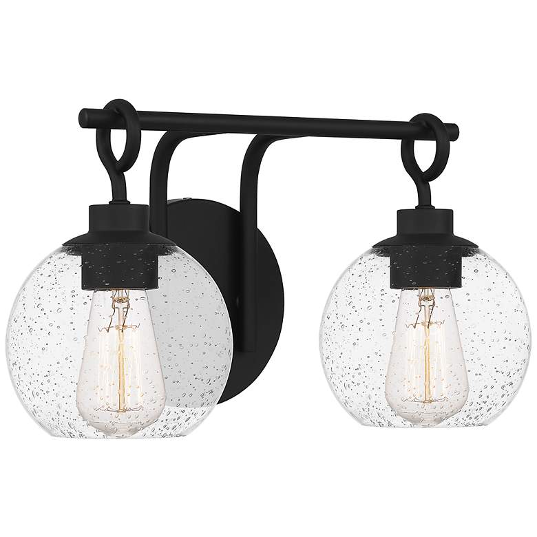 Quoizel Winston 16" Wide Matte Black Bath Light