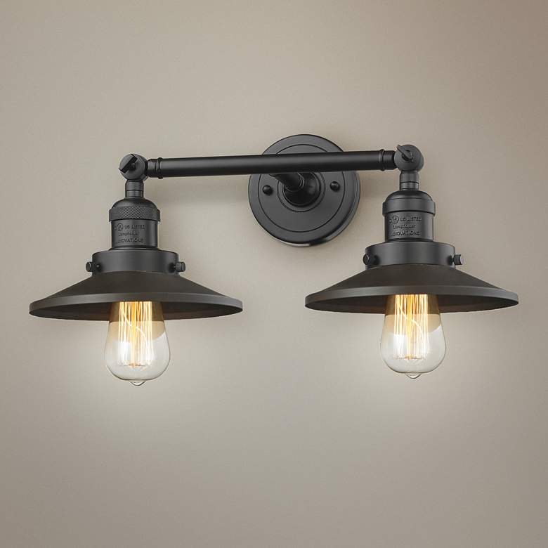 Railroad 8"H 2-Light Adjustable Wall Sconce