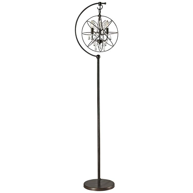 Restoration Globe Crystal Chandelier Floor Lamp