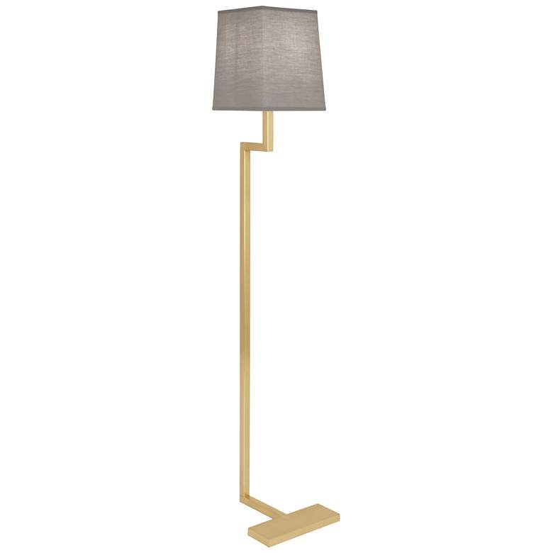 Robert Abbey Doughnut Floor Lamp 49" w/ Grey Fabric Shade
