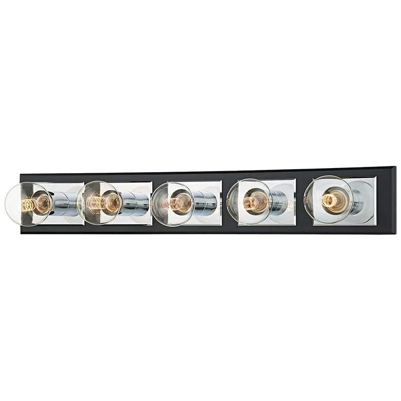 Runyan 28 3/4"W Soft Black Patina 5-Light Bath Light