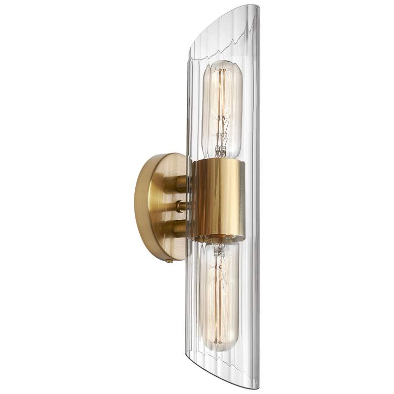 Samantha 16" Wide Aged Brass Bath Light