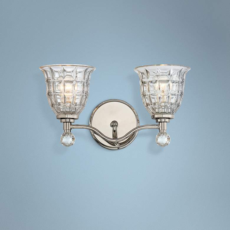 Savoy House Birone 16"W 2-Light Polished Nickel Bath Light