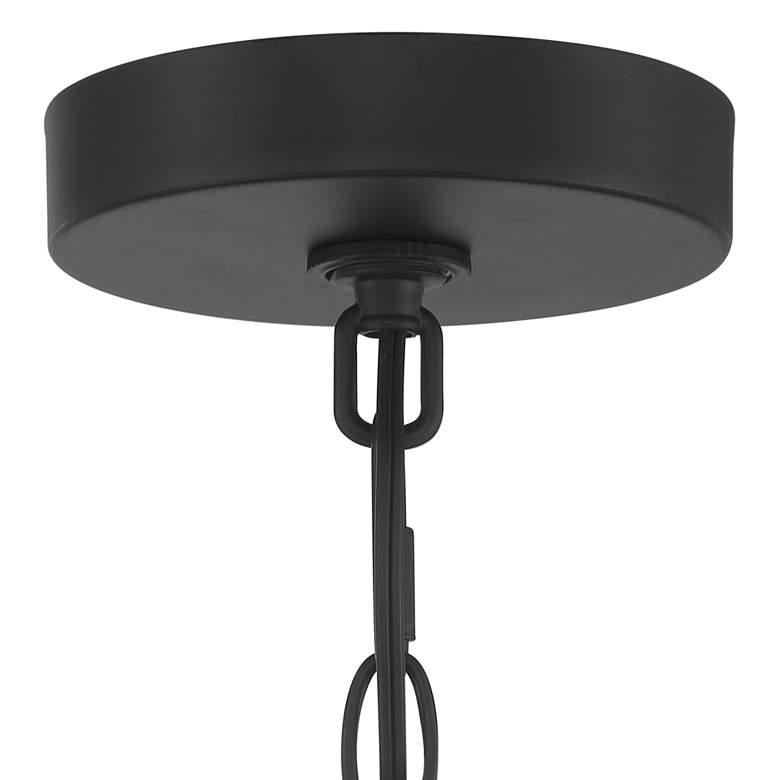 Shane 30" Wide Black 9-Light Ring Chandelier