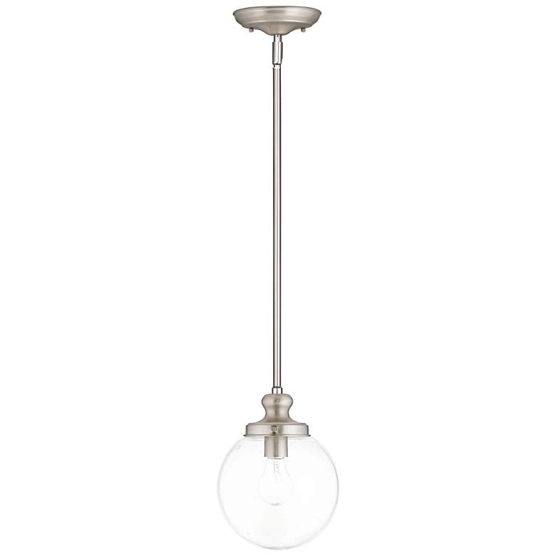 Sheffield 8" Wide Brushed Nickel Mini Pendant