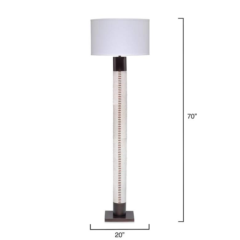 Sheridan Oil Rubbed Bronze White Hair-On-Hide Floor Lamp