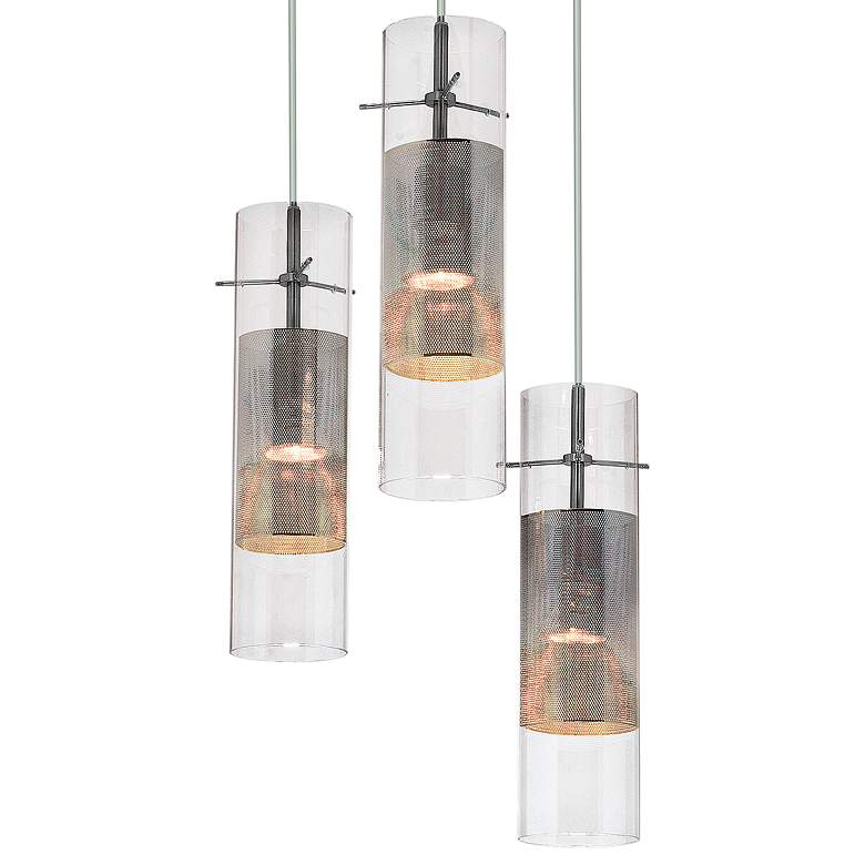 Spartan 10" Wide Brushed Nickel 3-Light LED Mini Pendant