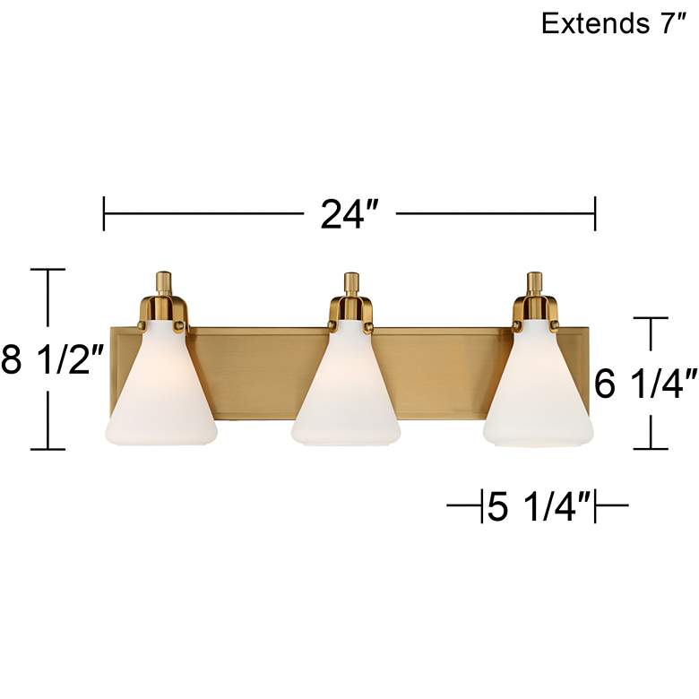 Cindy 24" Wide Bronze 3-Light Bath Light