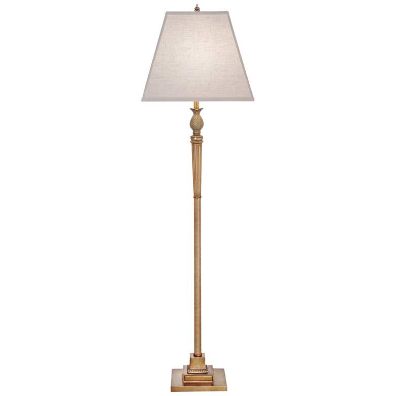 Stiffel Meadowbrook Polished Honey Brass Floor Lamp