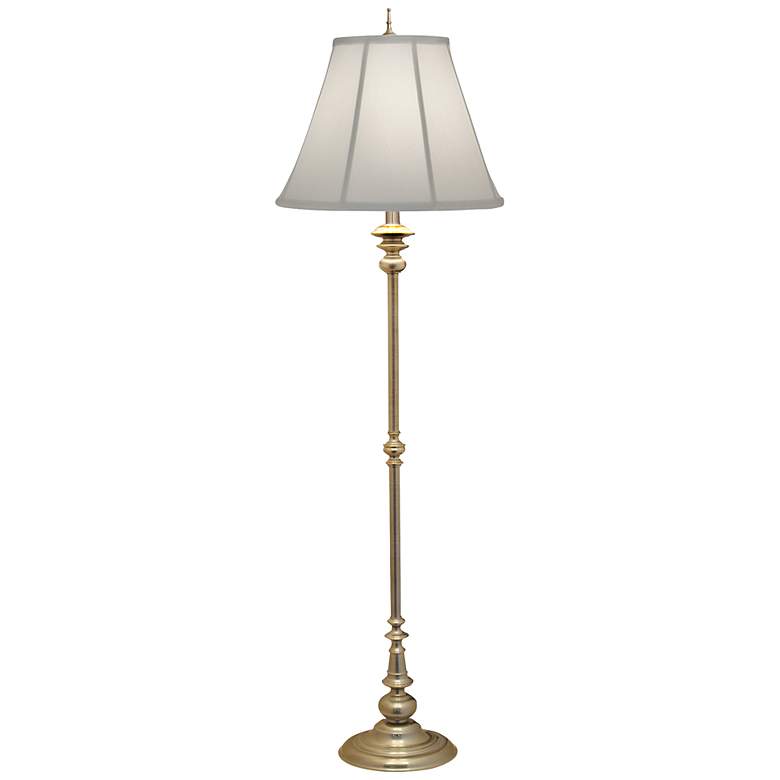 Stiffel Turned Column Milano Silver And Gold Floor Lamp