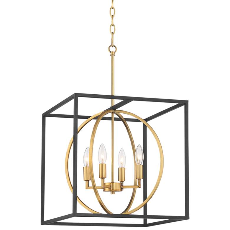 Sydney 16 1/2" Wide Black 4-Light Foyer Pendant Light