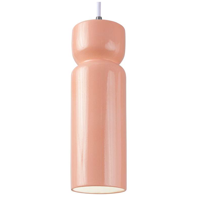 Tall Hourglass Pendant - Gloss Blush