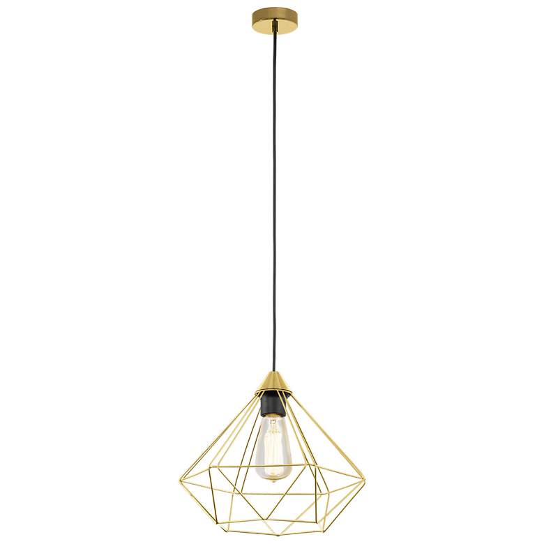Tarbes Brushed Brass Geometric Pendant