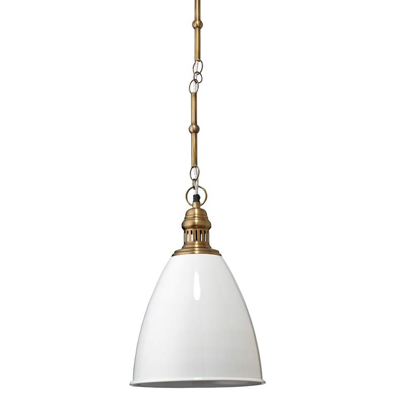 Tavern 10 1/2" Wide White Lacquer Metal Mini Pendant