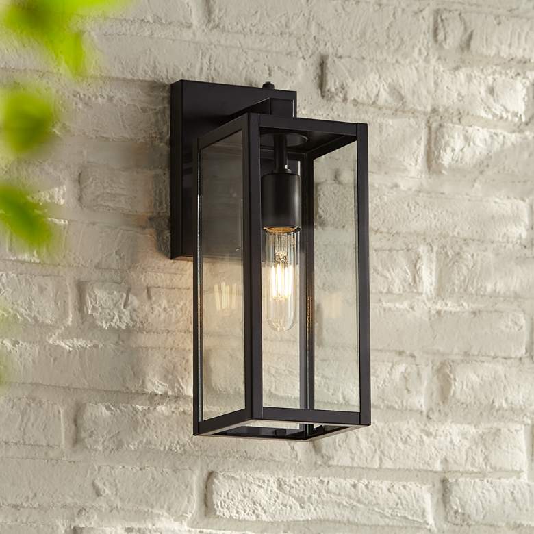 Titan 14" High Mystic Black Dusk to Dawn Outdoor Wall Light
