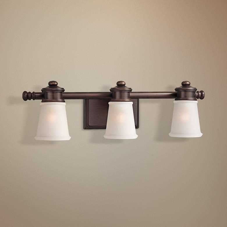 Transitional 23 1/2" Wide Polished Nickel 3-Light Bath Light