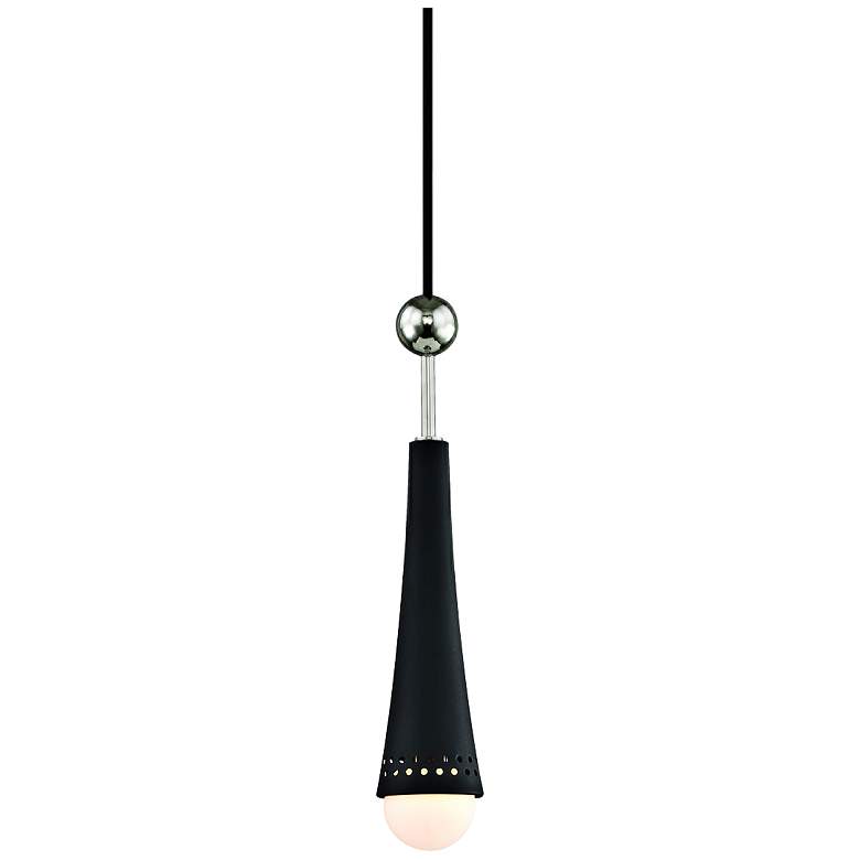 Tupelo 2 1/2"W Polished Nickel and Black LED Mini Pendant