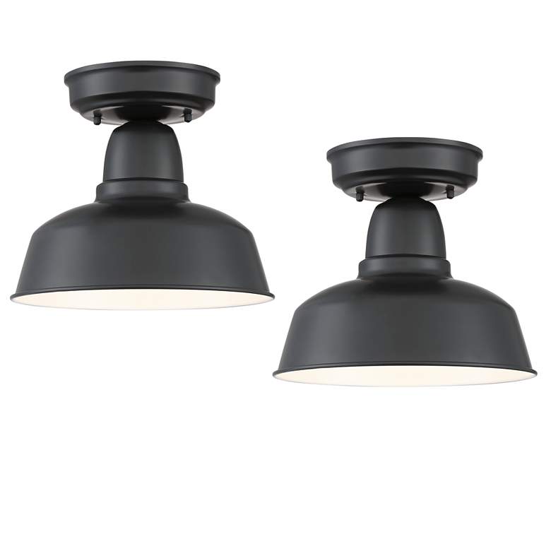 Urban Barn Black Outdoor Ceiling Lights Set of 2