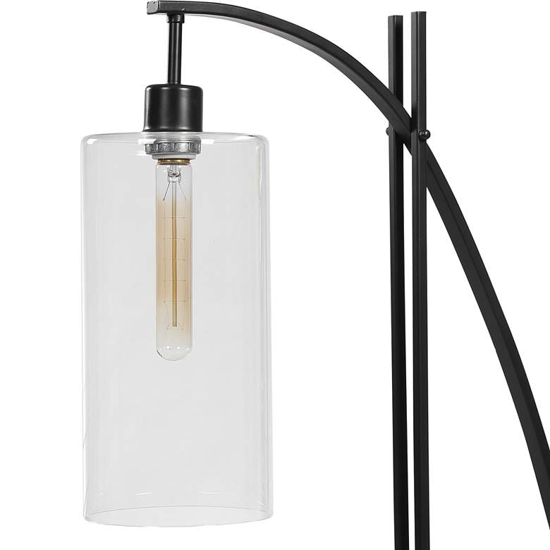 Uttermost Gateway Matte Black Metal Arc Floor Lamp