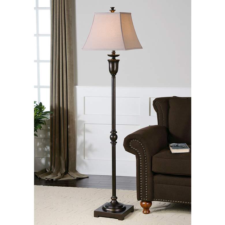 Uttermost Viggiano Oil-Rubbed Bronze Floor Lamps Set of 2