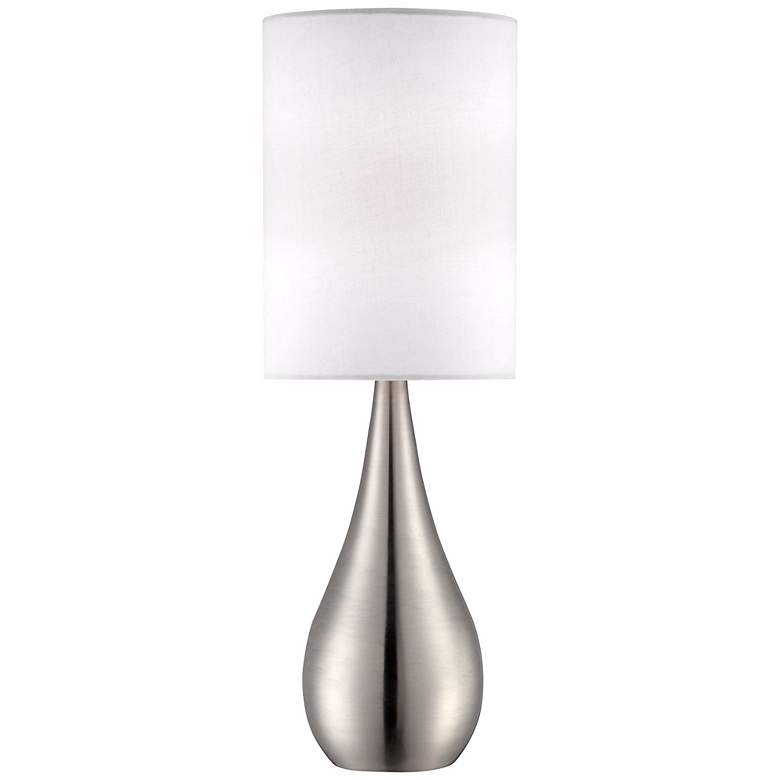 Teardrop 21" High Brushed Nickel Table Lamp