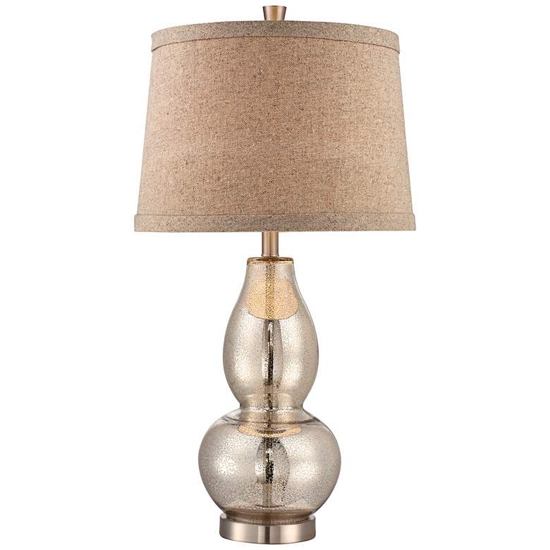 Double Gourd 30 1/2" High Mercury Glass Table Lamp