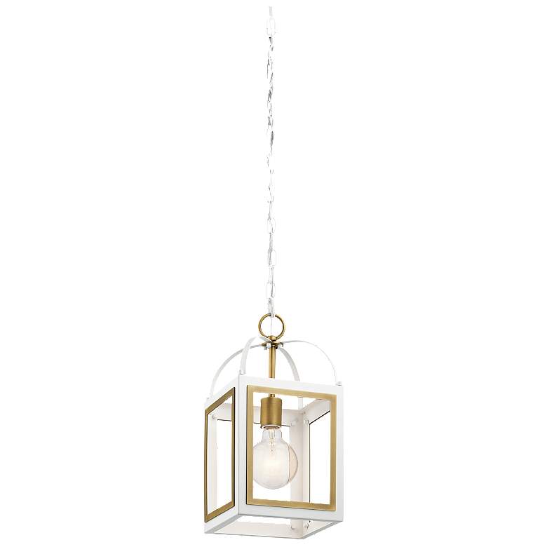 Vath 8" Foyer White & Brass