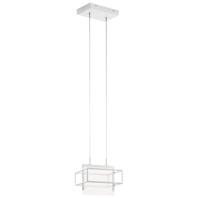 Vega Collection 8" Wide White Finish Modern Mini Pendant by Kichler
