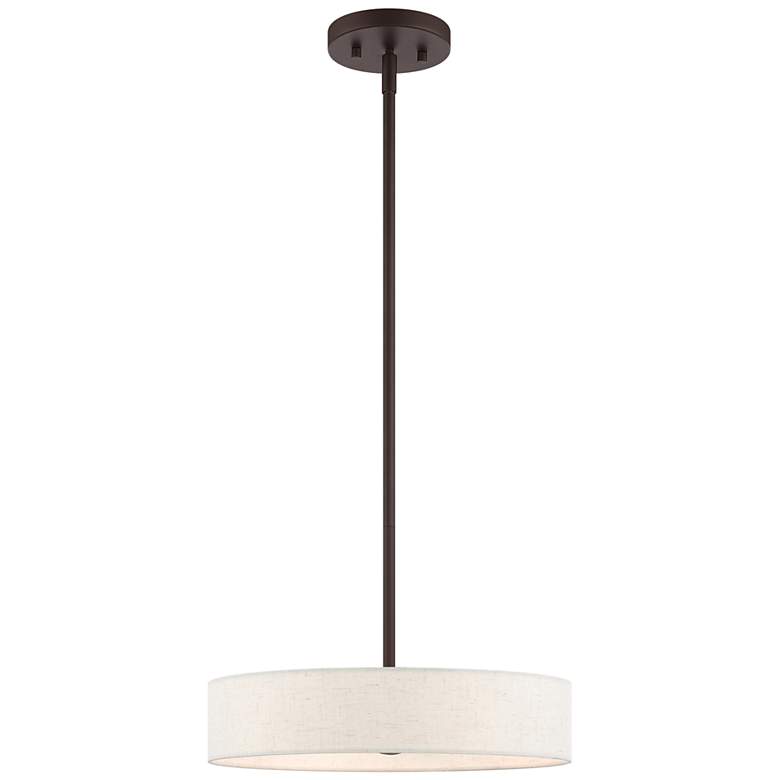 Venlo 14" Wide Bronze Drum Pendant Light