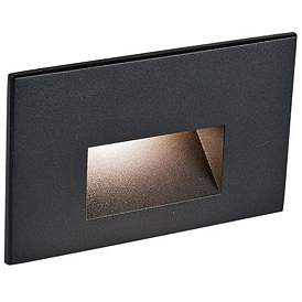 WAC LEDme 5"W Black Horizontal 3000K LED Step and Wall Light