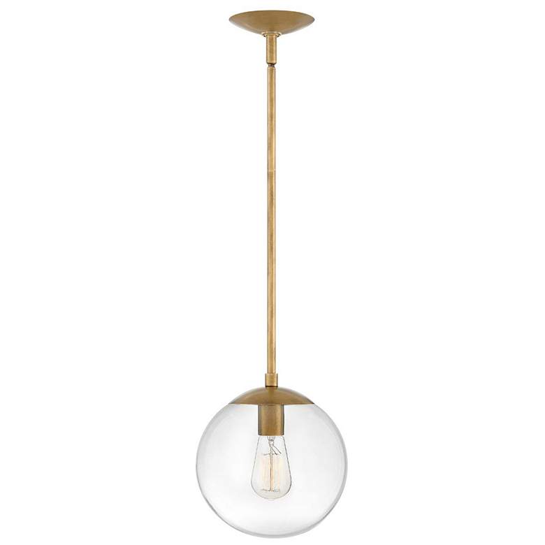 Warby 9 1/2" Wide Brass with Clear Shade Mini Pendant