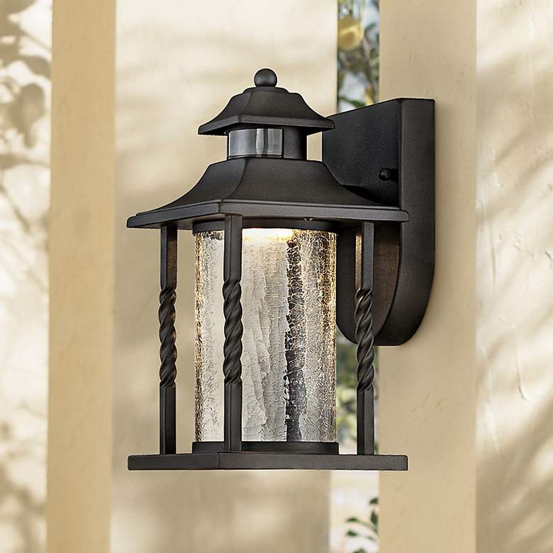 Westray 11 1/2" High Black Motion Sensor LED Outdoor Wall Light