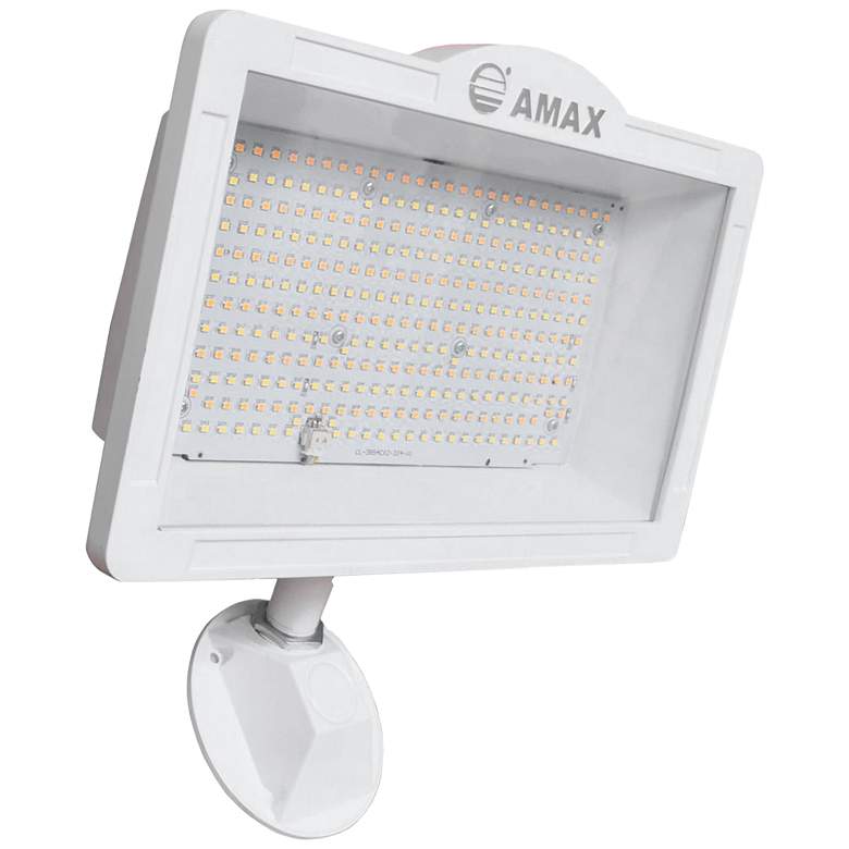 White 8 1/2" High Dusk-to-Dawn LED Outdoor Flood Light