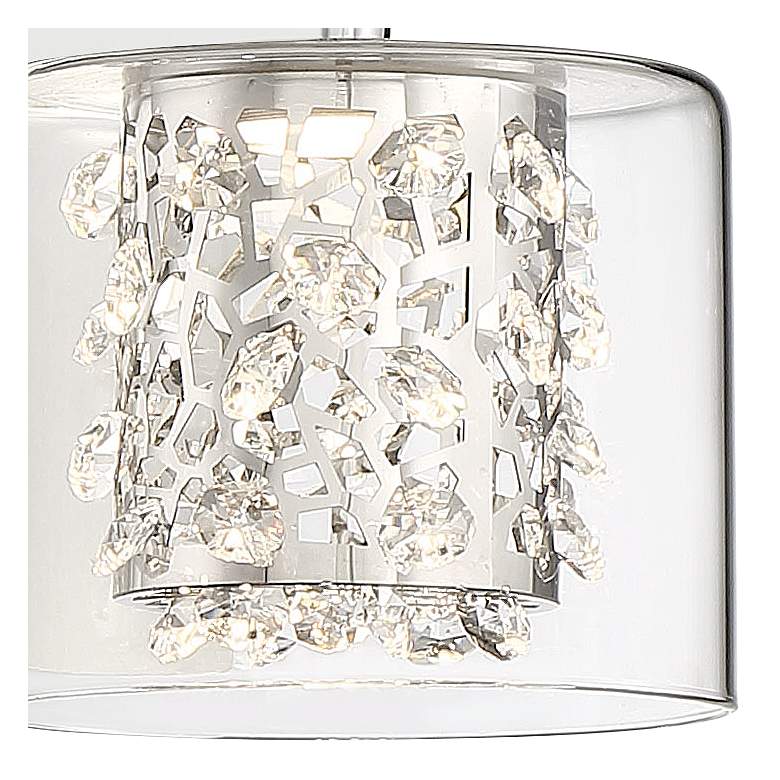 Wild Gems 5 1/2" High Chrome and Crystal LED Wall Sconce