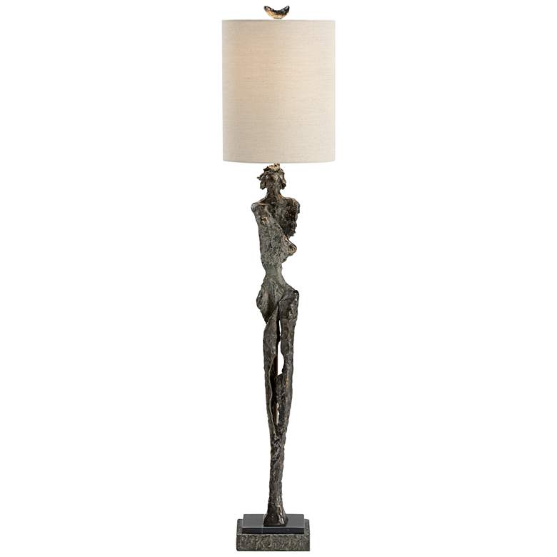 Wildwood Gertrude Dark Bronze and Natural Black Floor Lamp