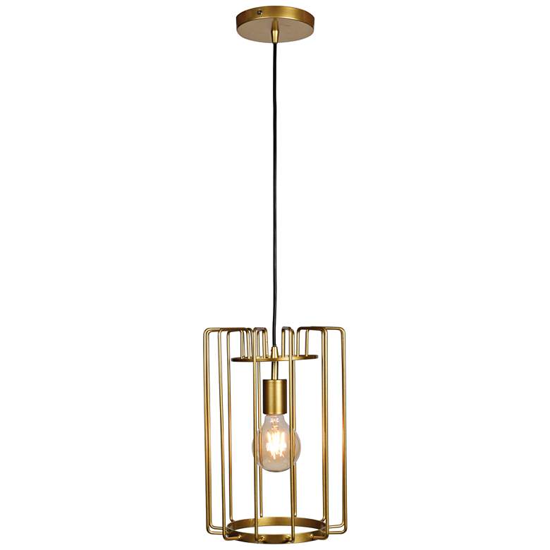 Wired 9" Wide Gold LED Mini Pendant