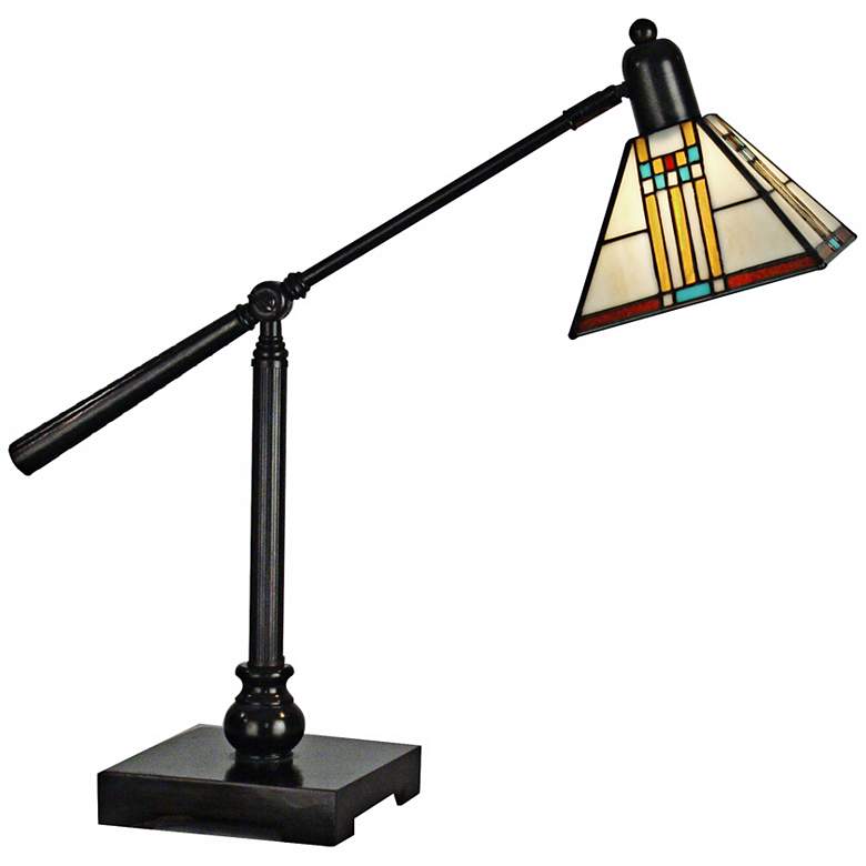 Dale Tiffany Mission Bank Tiffany-Style Adjustable Desk Lamp