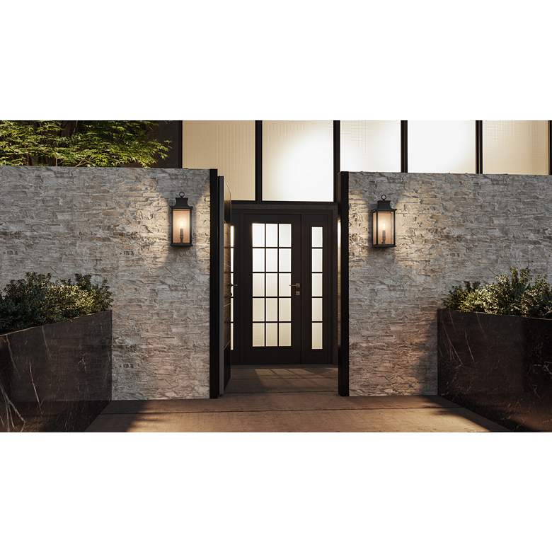 Quoizel Abernathy 15 1/2" High Old Bronze Outdoor Wall Light