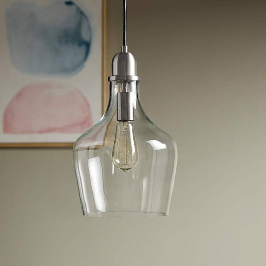 Hampton Hill Auburn 9" Wide Silver Pendant Light