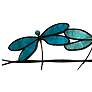Eangee Dragonflies On A Wire 28" Wide Blue Metal Wall Decor